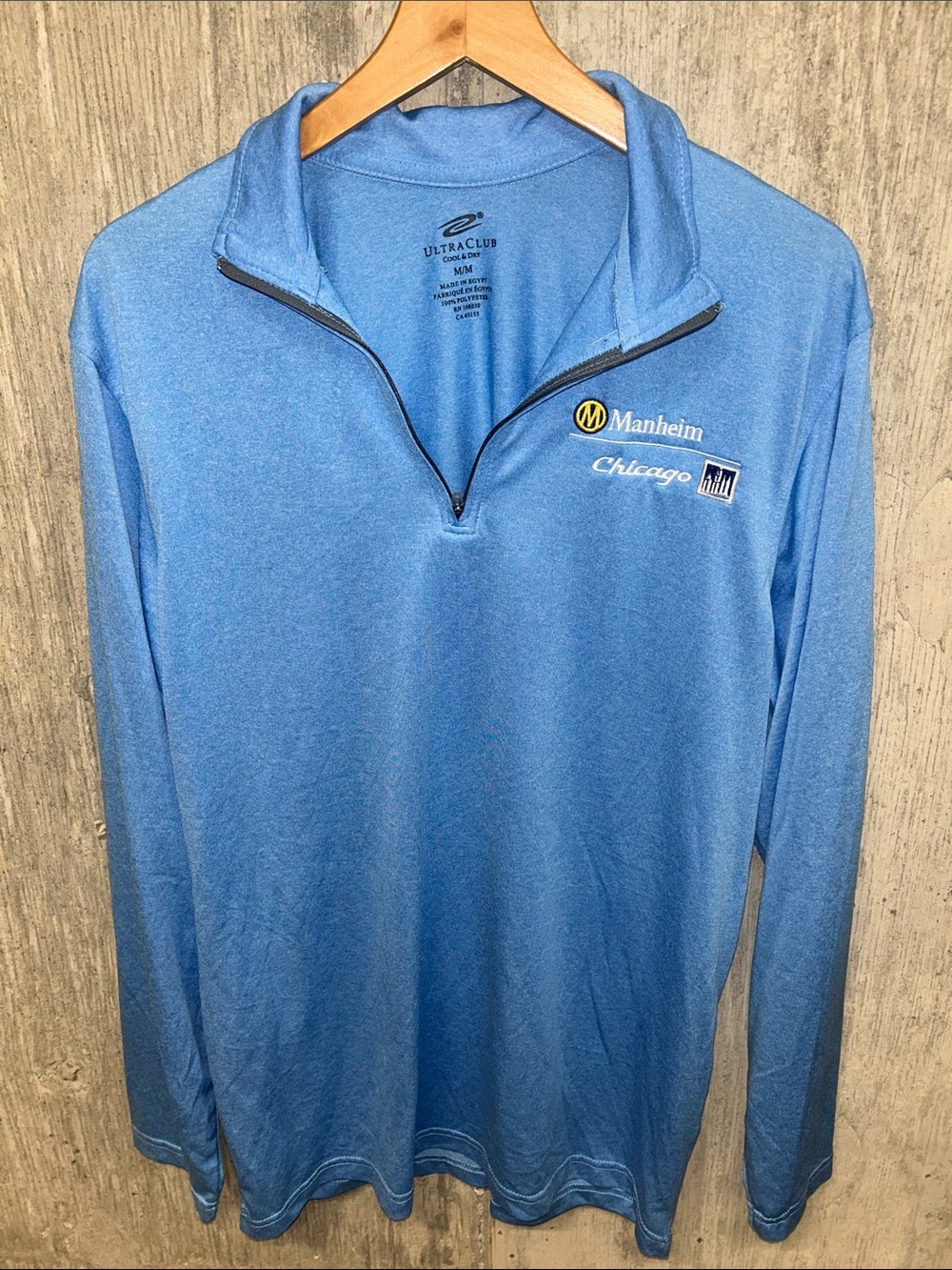 Manheim Chicago Blue Quarter-Zip Pullover Medium